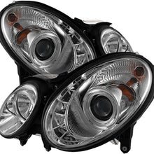 Spyder 5029355 Mercedes Benz E-Class 07-09 Projector Headlights - Halogen Model Only (Not Compatible With Xenon/HID Model) - DRL - Chrome - High H7 (Included) - Low H7 (Included)