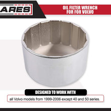 ARES 56041 – Adjustable 3-Jaw Oil Filter Wrench – 2 1/2-Inch to 4 Inch (63mm to 101mm) Capacity – Use with 3/8 or 1/2-Inch Drive Ratchets or 7/8-Inch Wrenches – Carbon Steel Construction