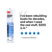 White 3M Marine 5200 Adhesive / Sealant 10 fluid ounce cartridge