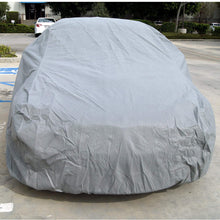 Tuningpros SFC-S4 Semi-Custom Fit Grey Waterproof Rain Barrier Non-Woven Fabric Car Cover, Fit up to Size 189.8" x 70.1"