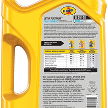 Pennzoil Ultra Platinum Full Synthetic 0W-20 Motor Oil (5-Quart, Single Pack)