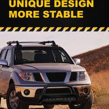 KYX Bull Bar for Nissan Frontier 2005-2019/ Pathfinder 2005-2007/ Xterra 2005-2015, Pickup Truck Front Bumper Off-Road 3" Brush Grille Guard with Removable Skid Plate, Black