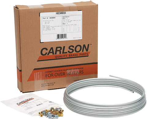 Carlson Quality Brake Lines H8300SK 25' Zinc Coated Steel Brake Line Kit 3/16