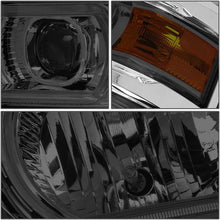 For Chevy Silverado 1500 Pair LED DRL+U Tube Bar Projector Headlight/Lamp Smoked/Amber