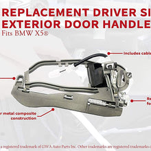 AA Ignition Front Driver Side Door Handle, Left Side Replaces 51218243615 - Fits BMW X5 2000, 2001, 2002, 2003, 2004, 2005, 2006 - Exterior Door Handle Carrier Assembly Replacement