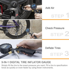 AstroAI Digital Tire Inflator with Pressure Gauge, Medium 250 PSI Air Chuck and Compressor Accessories Heavy Duty with Rubber Hose and Quick Connect Coupler for 0.1 Display Resolution