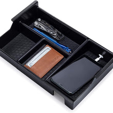 MX Auto Accessories - Center Console Organizer Compatible with The Toyota Tundra & Sequoia (2007-2019) - Made in The USA. Years (07-13) Organizer Will not fit Flush to Front Edge of Console as Shown.