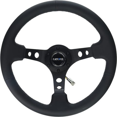NRG Innovations RST-006BK Reinforced Wheel-350mm Sport Steering Wheel (3