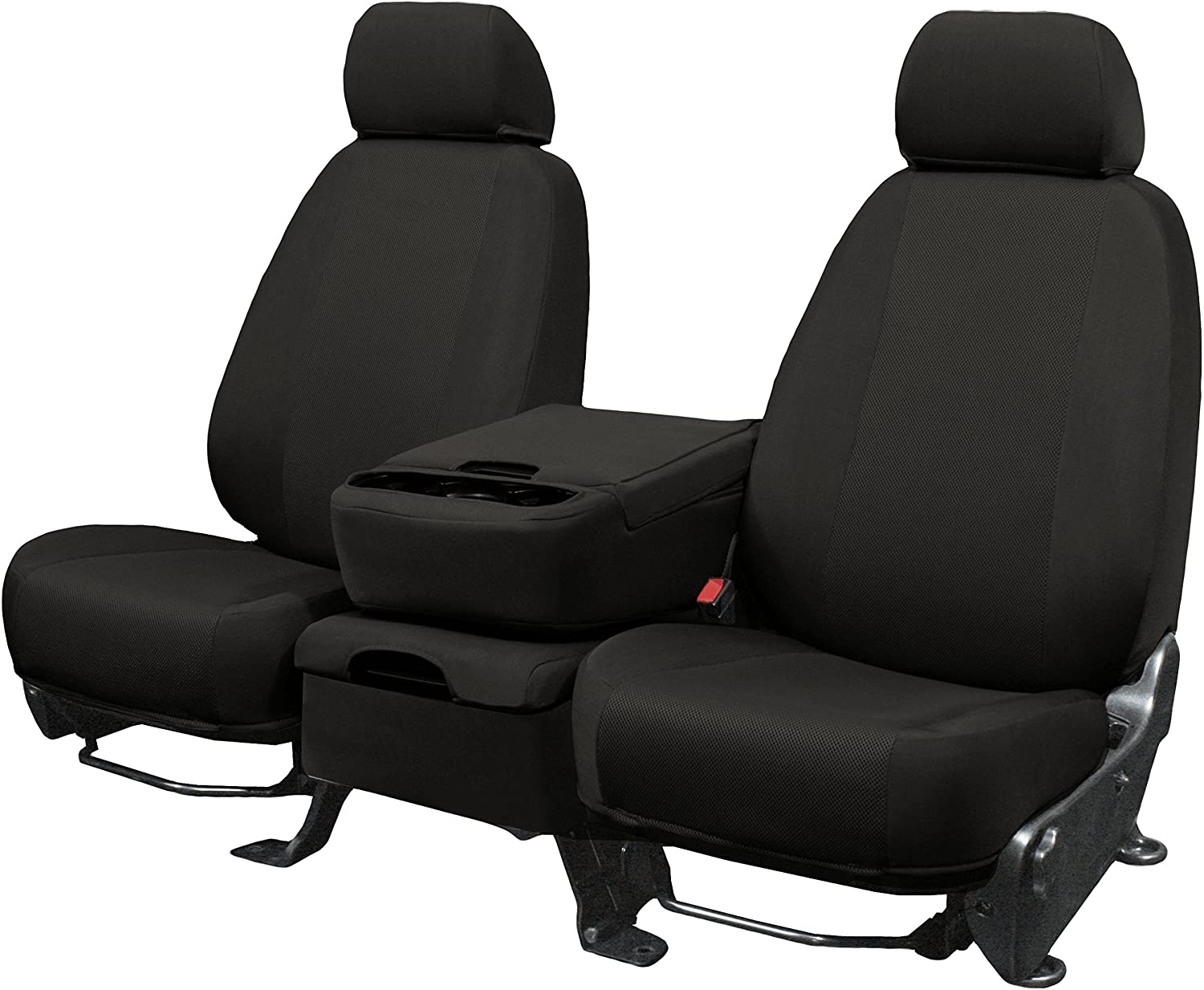 Rear SEAT: ShearComfort Custom Breathable Mesh Seat Covers for Toyota Corolla (2020-2020) in Black w/Tan for 40/60 Split Back Solid Bottom w/Pullout Arm and 3 Adjustable Headrests (LE Model)