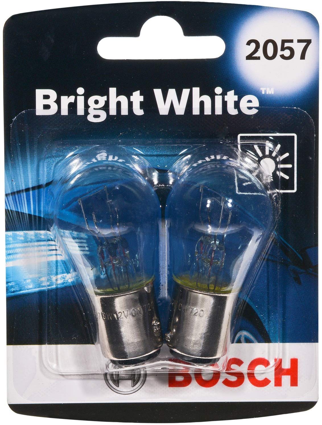 Bosch 2057 Bright White Upgrade Minature Bulb, Pack of 2