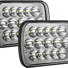 AAIWA H6054 Led Headlights 7x6 5x7 45W Headlamp 2PCS Hi/Low Sealed Beam Rectangle Headlight Replacement for Jeep Wrangler YJ Cherokee XJ Trucks 4X4 Offroad 6054 H5054 H6054LL 69822 6052