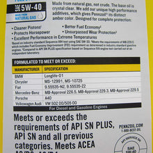 Mopar 2012-2019 Dodge Fiat Jeep Platinum Euro Full Synthetic 5W-40 Pennzoil Oil 4 Qts.
