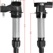 Pack of 6 Ignition Coil for 2007-2019 Buick Cadillac CTS SRX XTS Chevy Camaro Equinox Impala GMC Terrain Pontiac Saab Saturn Suzuki V6 3.0L 3.2L 3.6L UF569