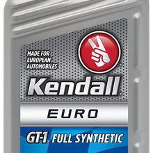Kendall 1060743 GT-1 Euro 5W-40 Full Synthetic Motor Oil - 1 Quart