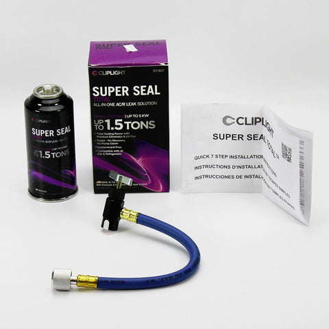 Cliplight Super Seal Total 971KIT - Permanently Seals & Prevents Leaks in A/C & Refrigeration Systems - Up to 1.5 TONS