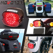 MOVOTOR Smoked Harley Davidson Taillights LED Brake Turn Signal Lights for Sportster FLST Electra Glides Road Glides 2002-2010 Dynas License Plate Light