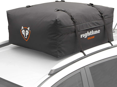 Rightline Gear Range Jr Car Top Carrier, 10 cu ft Sized for Compact Cars, Weatherproof +, Attaches With or Without Roof Rack