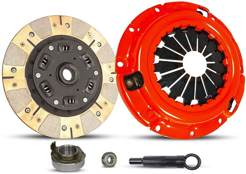 Clutch Kit Compatible With Tracer Escort Protege GT LTS ES LX 1990-1996 1.8L L4 GAS DOHC Naturally Aspirated (Protege DOHC FWD ONLY; Stage 2 Dual Facing Disc; 07-074R)