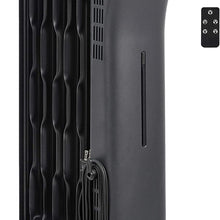 AmazonBasics Portable Radiator Heater with 7 Wavy Fins, Manual Control, Black, 1500W