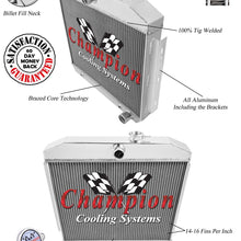 Champion Cooling, 2 Row All Aluminum Radiator for Chevrolet Car, EC5057