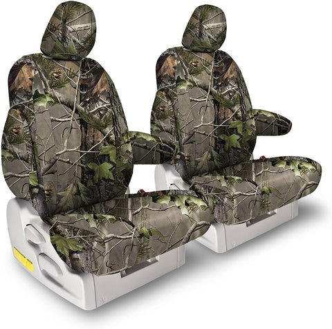 Front Seats: ShearComfort Custom Realtree Camo Seat Covers for Toyota Corolla (2020-2020) in MAX-5 Sport for Regular Buckets w/Adjustable Headrests (L, LE, Hybrid, or XLE Models Only)