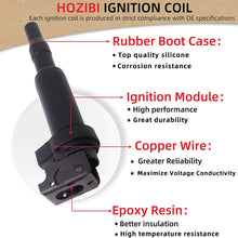 HOZIBI 6pcs Ignition Coil Packs Compatible with BMW 325i 335i 328i 525i 530i 330i 650i X3 X5 M3 M5 M6 Z4 0221504470 12137594937