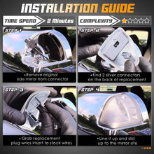 HERCOO LED Turn Signal Light Side Mirror Amber Lamps Left Tow Light Clear Lens for 68302828AA 68302829AA Compatible with 2010-2018 Dodge Ram 1500 2500 3500 4500 5500