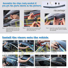 DEAL 4-Piece Set Outside Mount Tape On/Clip On Type Smoke Tinted Sun/Rain Guard Vent Window Visors With Chrome Trim For 2007-2011 Toyota Camry All Models