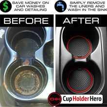 CupHolderHero for Honda CR-V CRV 2015-2016 Custom Liner Accessories – Premium Cup Holder, Center Console, and Door Pocket Inserts 17-pc Set (Red Trim)