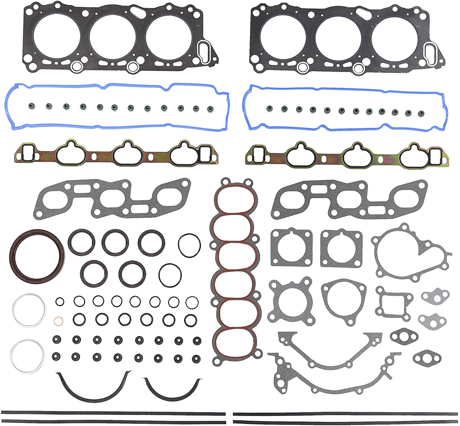 DNJ FGS6030 Full Gasket/Sealing Set for 1990-1996 / Nissan / 300ZX / 3.0L / DOHC / V6 / 24V / 2960cc / VG30DE, VG30DETT