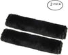 Soft Faux Sheepskin Seat Belt Shoulder Pad for a More Comfortable Driving, Compatible with Adults Youth Kids - Car, Truck, SUV, Airplane,Carmera Backpack Straps 2 Packs Black