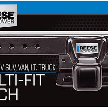 Reese Towpower 37042 Class III Multi-Fit Receiver Hitch with 2" Receiver opening, Black