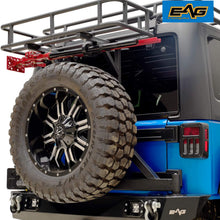 EAG Rear Cargo Carrier Basket on OE Tailgate with Jack Mount Compatible with 07-18 Wrangler JK