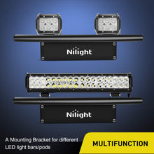 Nilight Led Light Bar Mounting Bracket Front License Plate Frame Bracket License Plate Mounting Bracket Holder for Off-Road Lights LED Work Lamps Lighting Bars,2 Years Warranty