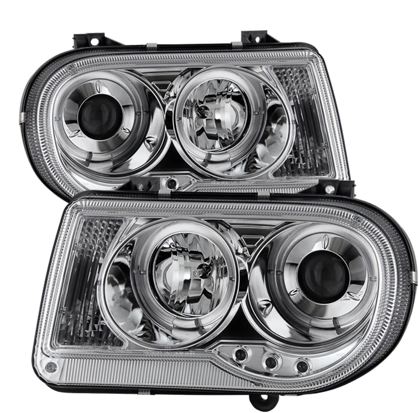 Spyder Auto 5009142 LED Halo Projector Headlights Chrome/Clear