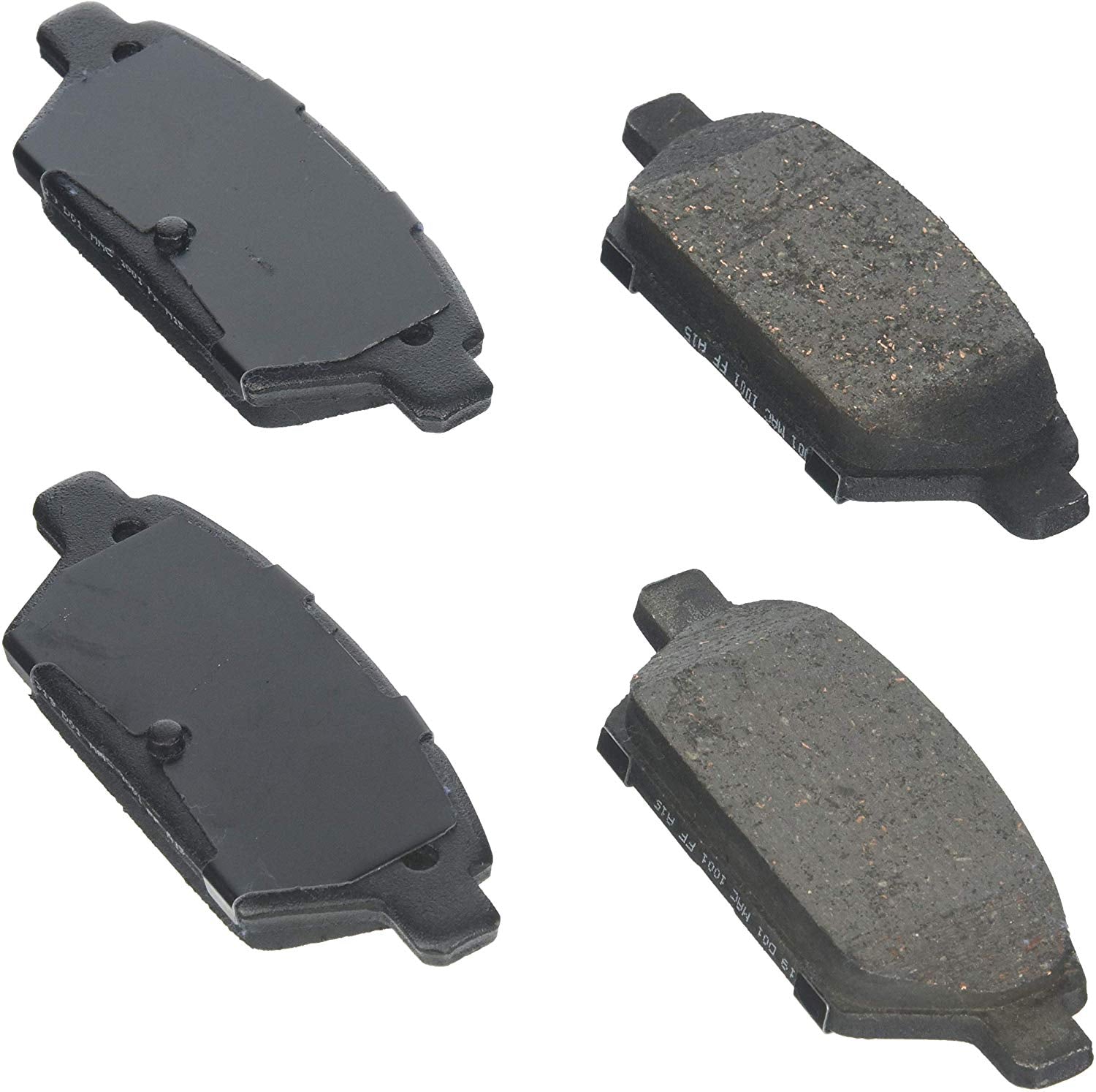 Bosch BE1161H Blue Disc Brake Pad Set with Hardware for Select Ford Fusion; Lincoln MKZ, Zephyr; Mazda 6; Mercury Milan - REAR