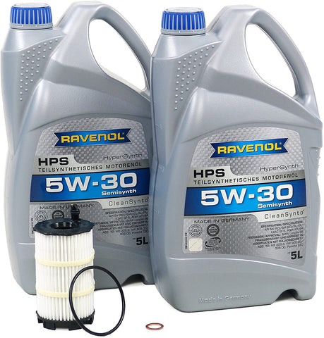 Blau J1A5078-B Motor Oil Change Kit - Compatible with 2007-09 Audi S8 w/ 10 Cylinder 5.2L Engine - 5w30