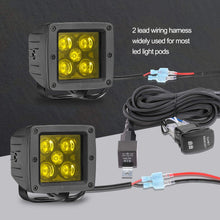 Auto Power Plus Light Bar Wiring Harness w/ 5 Pin Rocker Switch 300W 12V 30A Fuse Relay Universal Nylon 2 Lead Wiring Harness Kit for Work Light Off Road Driving Fog Lights for Boat Trucks ATV UTV