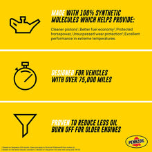 Pennzoil Platinum High Mileage Full Synthetic 5W-30 Motor Oil for Vehicles Over 75K Miles (5-Quart, Single-Pack)
