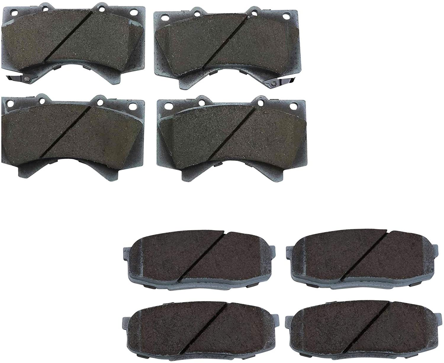 Beck-Arnley Ceramic Front & Rear Brake Pads Kit For LX570 Cruiser Sequoia Tundra