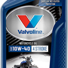 Valvoline 4-Stroke Motorcycle SAE 10W-40 Conventional Motor Oil 1 QT, Case of 6