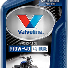 Valvoline 4-Stroke Motorcycle SAE 10W-40 Conventional Motor Oil 1 QT, Case of 6
