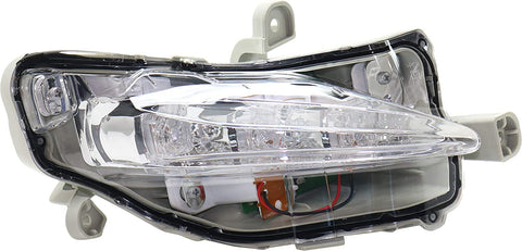 Aftermarket Daytime Running Light Assembly Compatible with 2017-2019 Toyota Corolla Horizontal Type LE/LE Eco/XLE models Passenger Side