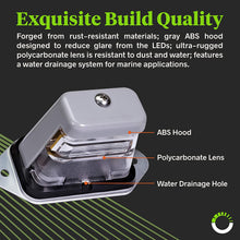 LED License Plate Trailer Light [Surface Mount] [DOT FMVSS 108] [SAE L] [Gray-Finish] [Waterproof] [12V DC] License Tag Lights for UTV ATV Trailer Truck RV Boat