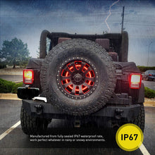 Nilight Spare Tire Brake Light Wheel Light 3rd Third Brake Light for Jeep Wrangler 2007-2018 JK JKU YJ TJ,Red Light, 2 Years Warranty