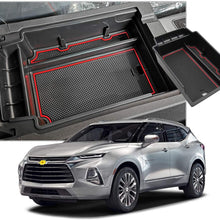 CDEFG Center Console Accessory Organizer for 2019 2020 Blazer, ABS Material Armrest Box Insert Tray