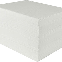 Aain AA003 Heavy-Duty Oil-Only Absorbent Mat, Heavyweight Oil Absorbent Pads,15" x 20",White 100pcs