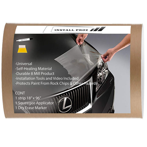 Install Proz Self Healing Universal Clear Paint Protection Bra Hood and Fender Kit (18