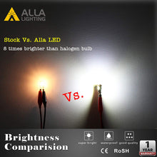 Alla Lighting Newest 194 LED Bulbs Super Bright T10 175 168 2825 W5W ZS SMD 12V LED Bulbs for Car License Plate Tag Interior Map Dome Trunk Courtesy Lights, 6000K Xenon White