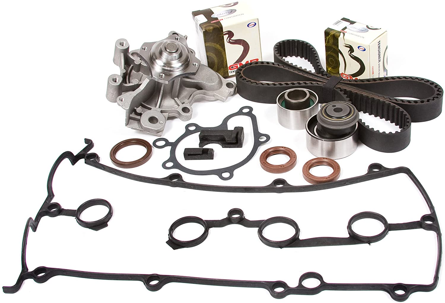 Evergreen TBK228VCT Compatible With Ford Probe FS 2.0 DOHC 16V Timing Belt Kit Valve Cover Gasket Water Pump